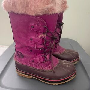 Sorel Black and White Winter Boots